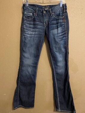 Silver Jeans Twisted Bootcut Women's Dark Wash Bootcut Jeans size W28”/L33”